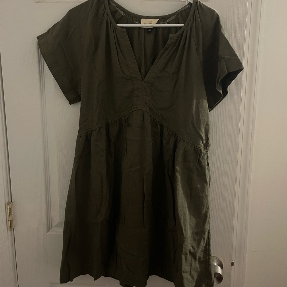 Universal Thread Olive Green Short Sleeve Dress